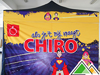 Tente d'exposition 3x3 pour Chiro