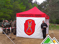 Même l'armée belge opte pour nos tentes publicitaires personnalisées.