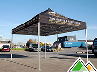 Tente publicitaire 3x4,5 pour Pet Funeral Center