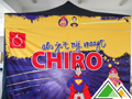 Tente pliable imprimée 3x3 pour le mouvement de jeunesse Chiro 