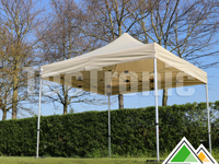 Tente Easy-up de 4x4 m avec bâche de toit beige