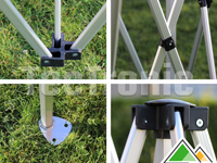 Construction en aluminium de 40 mm avec des raccords en nylon
