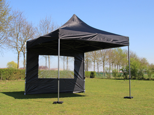 Tente pliante 3x3 Solid 30 avec bâche de toit noire
