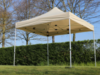 Tente Easy-up de 4x4 m avec bâche de toit beige