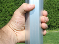 Châssis en aluminium avec tubes hexagonales d'un diamètre de 50 mm